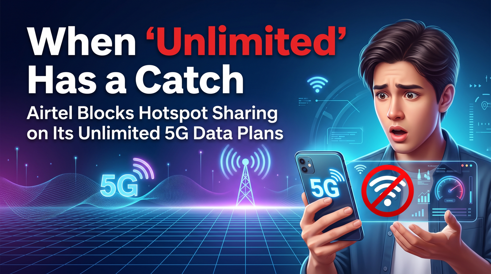 When "Unlimited" Has a Catch: Airtel Blocks Hotspot Sharing on Its Unlimited 5G Data Plans – Viral Uttarakhand When "Unlimited" Has a Catch: Airtel Blocks Hotspot Sharing on Its Unlimited 5G Data Plans